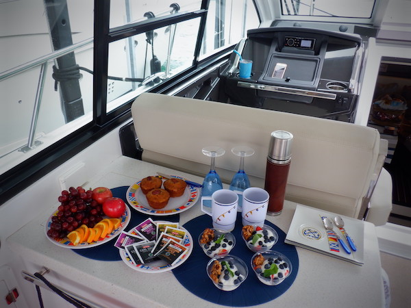 lunch on the yacht